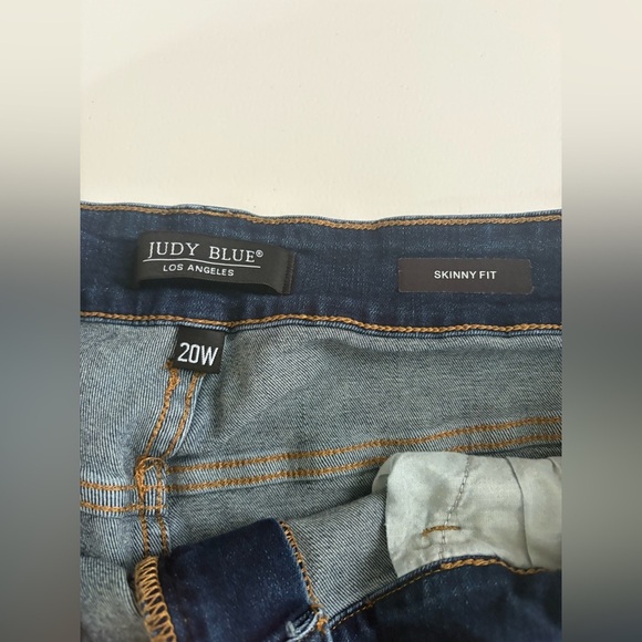 Judy Blue Front Seam Skinny Fit Jeans Dark Denim Women's 20W‎ JB8863 EUC! 0353 - Picture 9 of 10